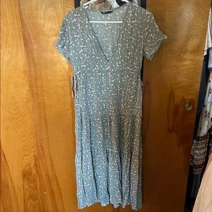 Floral Blue Maxi Dress